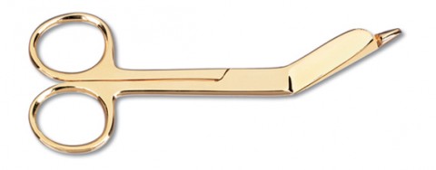 4 1/2" Gold Plated Bandage Scissor 