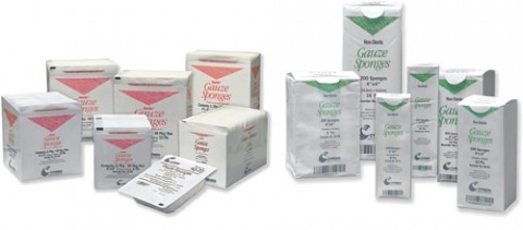 Gauze NW Non-Sterile 2" x 2"  8-ply Cotton Filled, 5000/Cs