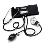 Home Aneroid Blood Pressure Kit in a Box, Black W/ Lg. Cuff