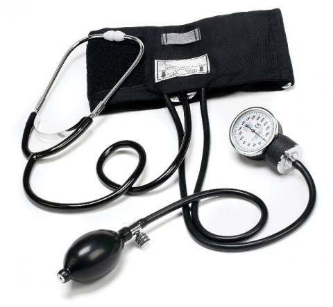 Home Aneroid Blood Pressure Kit in a Box, Black W/ Lg. Cuff