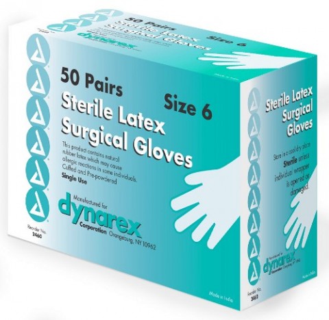 Latex Surgical Gloves Sterile LP, 50 pairs/box Sz. 8.5