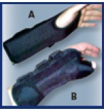 Left Hand Wrist Support Brace 8" Black