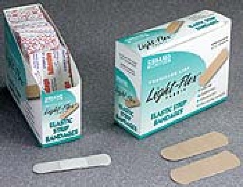Light Flex Fabric Strip Bandages 1" x 3" 100/Bx 24Bx/Cs