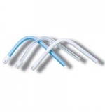 Saliva Ejectors Blue Opaque W/ White Tips 100/bg