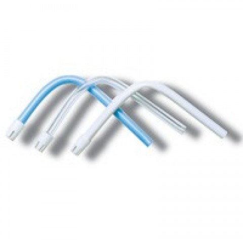 Saliva Ejectors Clear Translucent W/ White Tips 100/bg