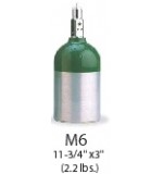 Aluminum M6 Cylinder W/CGA 870 Toggle  Valve 